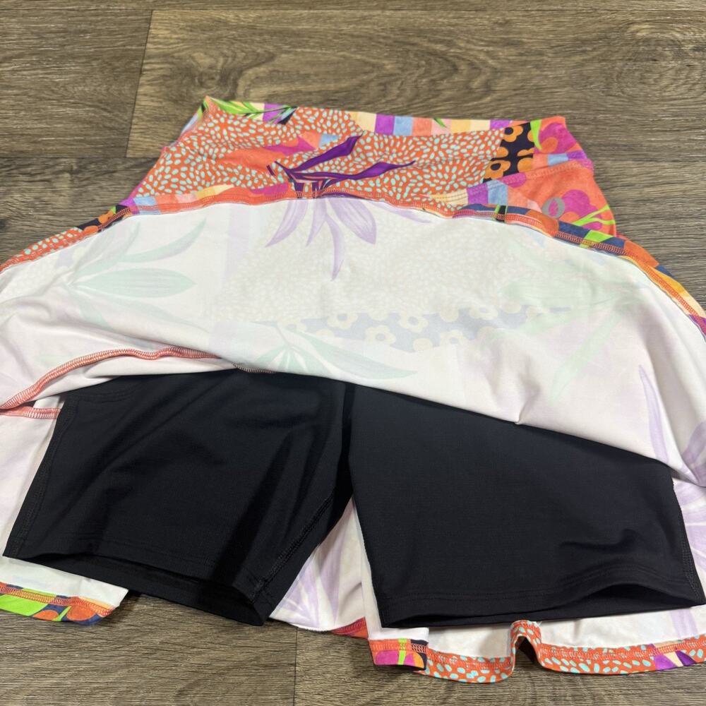 Dona Jo 1 Small Skirt Skort Colorful Floral Athletic Tennis Pickle Ball - Picture 5 of 9